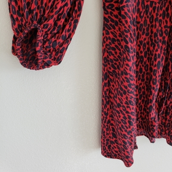 IRO Boina Rad & Black colors Leopard Wrap Dress size 8 or EUR 40 - Picture 7 of 15